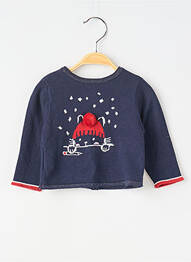 Pull maille fine manches longues bleu ABSORBA fille