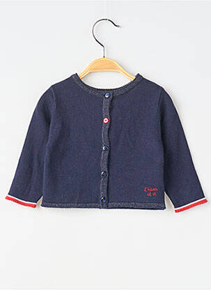 Pull maille fine manches longues bleu ABSORBA fille