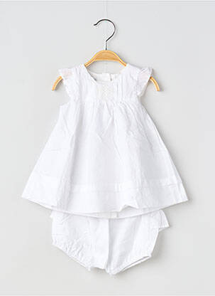 Ensemble short tissage popeline blanc ABSORBA fille