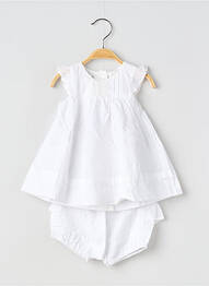 Ensemble short tissage popeline blanc ABSORBA fille