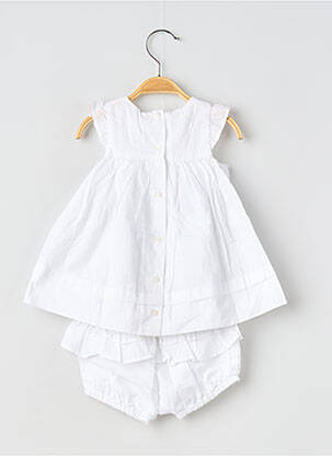 Ensemble short tissage popeline blanc ABSORBA fille