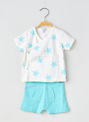 Ensemble short tissage jersey bleu ABSORBA garcon