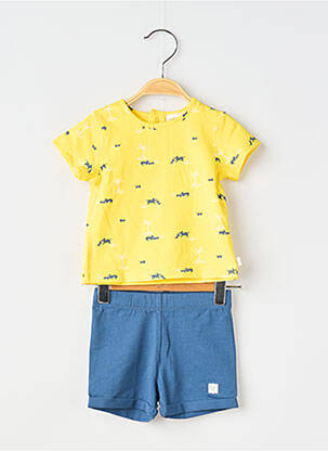 Ensemble short taille élastique bleu CARREMENT BEAU garçon