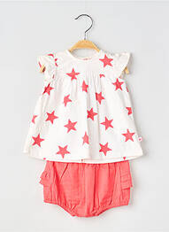 Ensemble short tissage popeline rouge ABSORBA fille