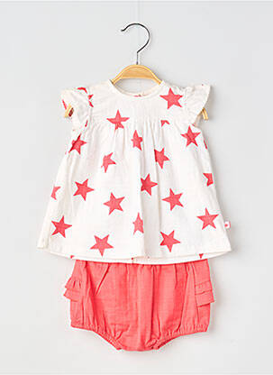 Ensemble short tissage popeline rouge ABSORBA fille