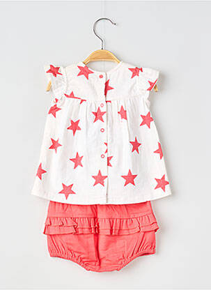 Ensemble short tissage popeline rouge ABSORBA fille