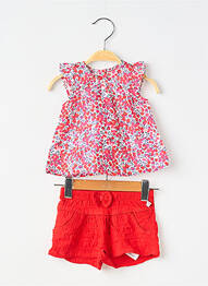 Ensemble short tissage popeline rouge ABSORBA fille