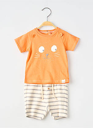 Ensemble short tissage jersey orange ABSORBA garcon