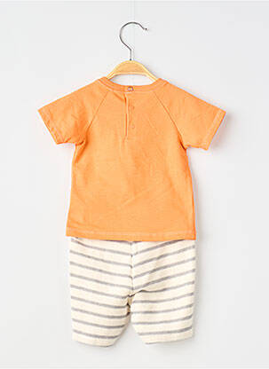 Ensemble short fermeture ceinture à nouer à la taille orange ABSORBA garçon