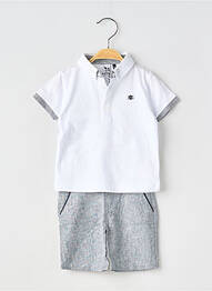 Ensemble short tissage jersey gris 3 POMMES garcon