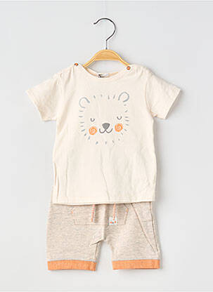 Ensemble short tissage jersey orange ABSORBA garcon