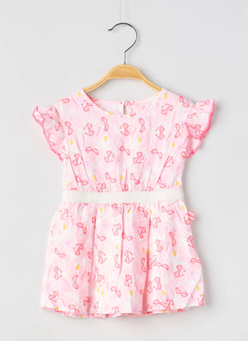 Robe mi-longue volants manches courtes rose BILLIEBLUSH fille