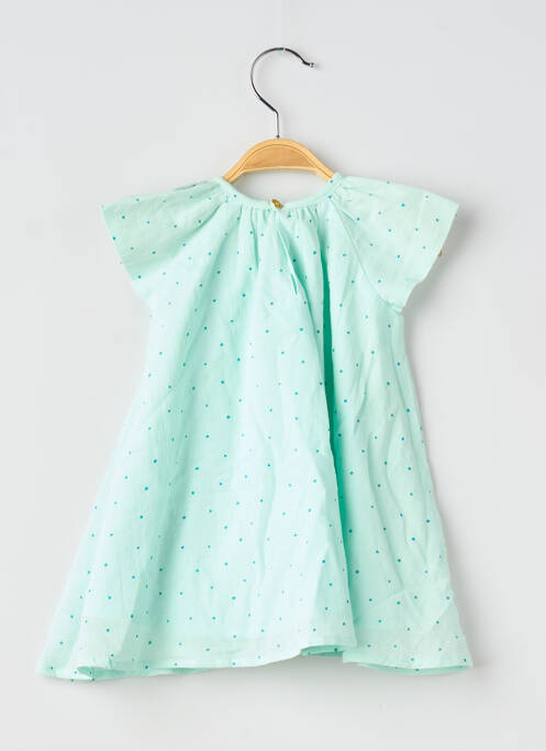 Robe mi-longue doublure manches courtes vert CATIMINI fille