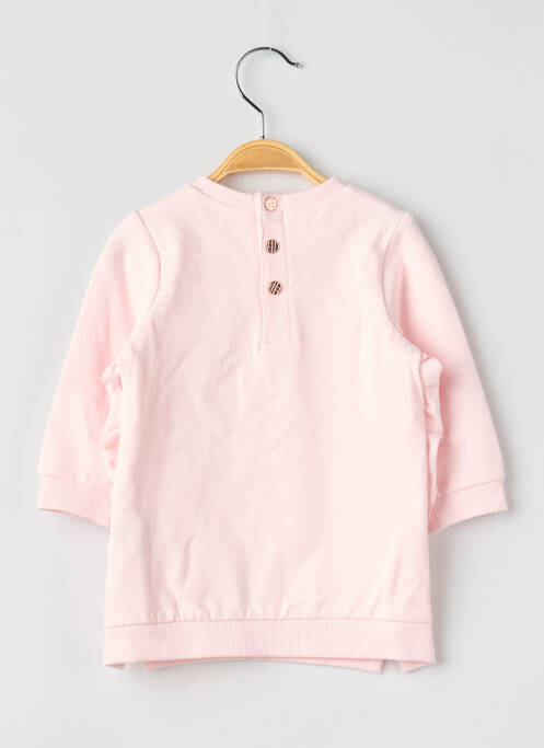 Robe mi-longue col rond manches longues rose CARREMENT BEAU fille
