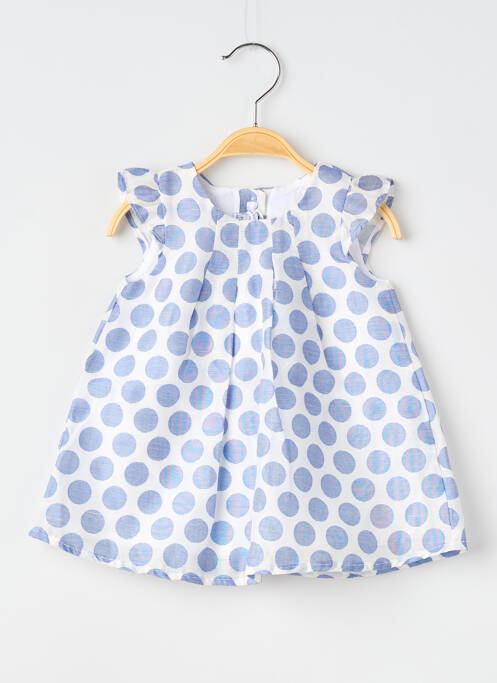 Robe mi-longue fermeture zippée au dos manches courtes bleu ABSORBA fille