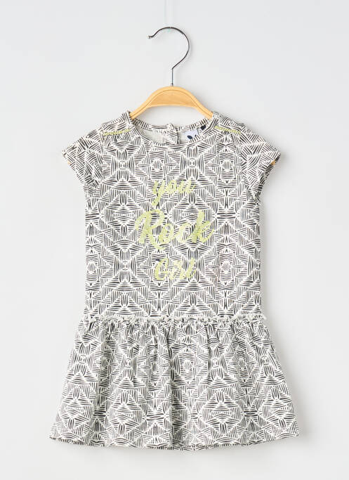 Robe mi-longue manches courtes manches courtes gris 3 POMMES fille