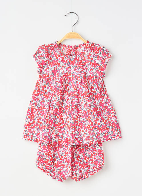 Ensemble short tissage popeline rouge ABSORBA fille