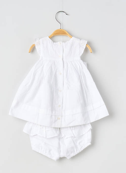 Ensemble short tissage popeline blanc ABSORBA fille