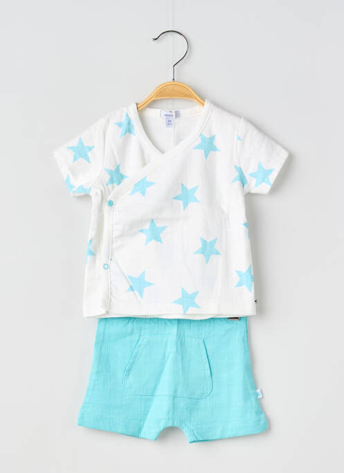 Ensemble short tissage jersey bleu ABSORBA garcon