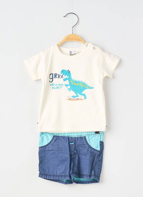 Ensemble short tissage jersey bleu ABSORBA garcon