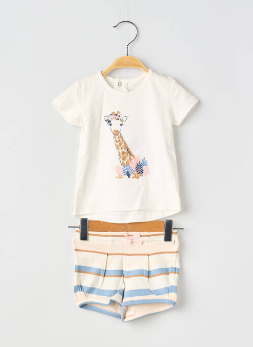 Ensemble short manches courtes beige ABSORBA fille