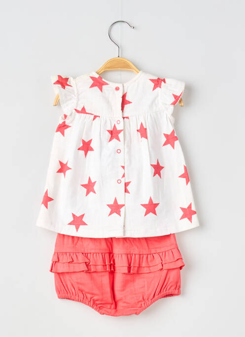 Ensemble short tissage popeline rouge ABSORBA fille