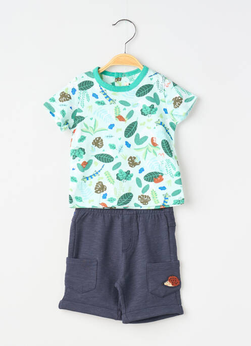Ensemble short tissage jersey vert CATIMINI garcon