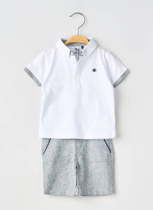 Ensemble short tissage jersey gris 3 POMMES garcon