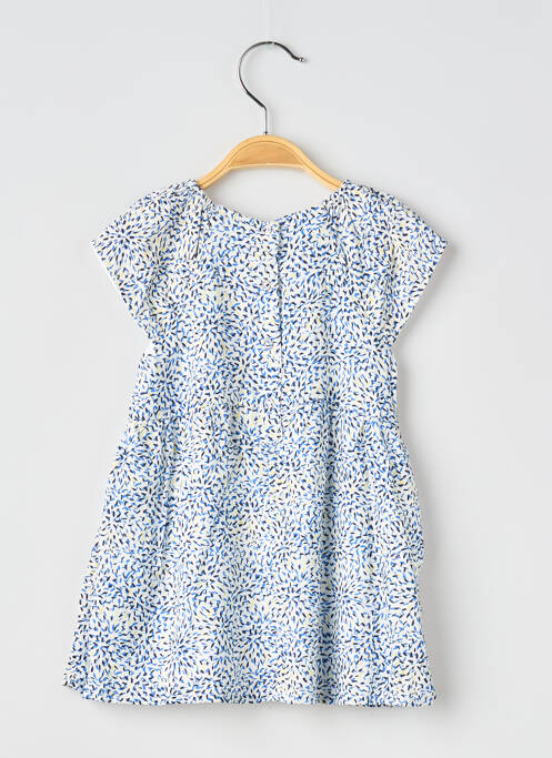 Robe mi-longue bleu 3 POMMES fille