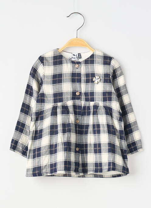 Tunique manches longues bleu 3 POMMES fille