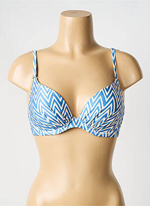 Haut de maillot de bain stretch haut triangles bleu WATERCULT femme