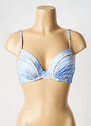 Haut de maillot de bain stretch haut triangles bleu WATERCULT femme
