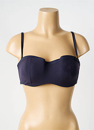 Haut de maillot de bain stretch haut bandeau bleu HUIT femme