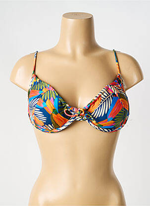 Haut de maillot de bain stretch haut soutien-gorge moulé bleu RIO DE SOL femme
