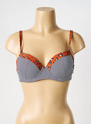 Haut de maillot de bain stretch haut soutien-gorge moulé bleu LINGADORE femme
