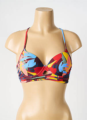Haut de maillot de bain stretch haut soutien-gorge moulé rouge LINGADORE femme