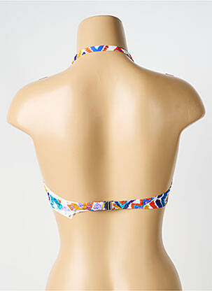 Haut de maillot de bain stretch haut soutien-gorge moulé bleu ANTIGEL femme