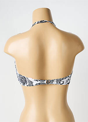 Haut de maillot de bain stretch haut soutien-gorge moulé blanc ANTIGEL femme