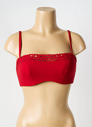 Haut de maillot de bain stretch haut bandeau rouge LISE CHARMEL femme