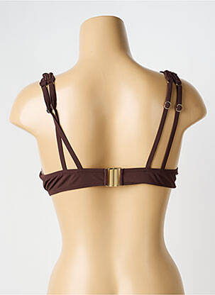 Haut de maillot de bain stretch haut soutien-gorge emboitant marron AUBADE femme