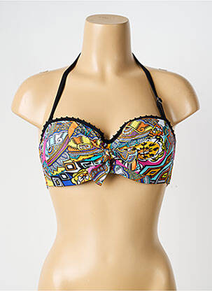 Haut de maillot de bain stretch haut bandeau noir ANTIGEL femme