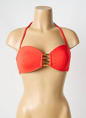 Haut de maillot de bain stretch haut soutien-gorge moulé orange HUIT femme