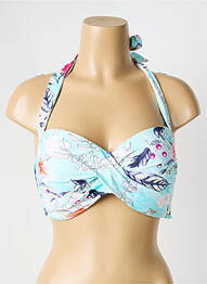 Haut de maillot de bain stretch haut soutien-gorge moulé bleu SEAFOLLY femme
