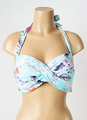 Haut de maillot de bain stretch haut soutien-gorge moulé bleu SEAFOLLY femme