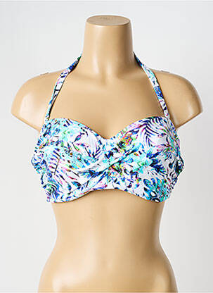 Haut de maillot de bain stretch haut soutien-gorge moulé bleu FANTASIE femme