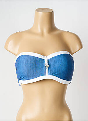 Haut de maillot de bain stretch haut bandeau bleu SEAFOLLY femme