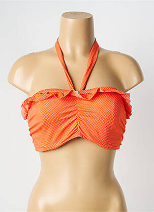 Haut de maillot de bain stretch haut bandeau orange FREYA femme