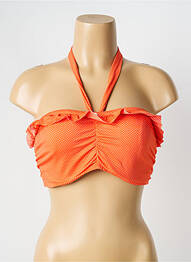 Haut de maillot de bain stretch haut bandeau orange FREYA femme