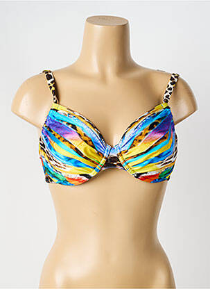 Haut de maillot de bain stretch haut soutien-gorge emboitant bleu SUNFLAIR femme