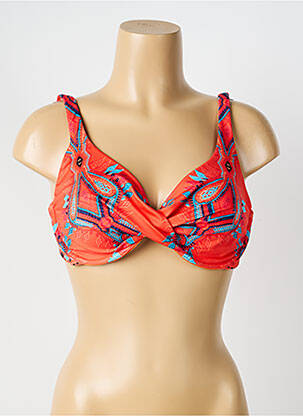 Haut de maillot de bain stretch haut soutien-gorge emboitant orange BLUELOBSTER femme